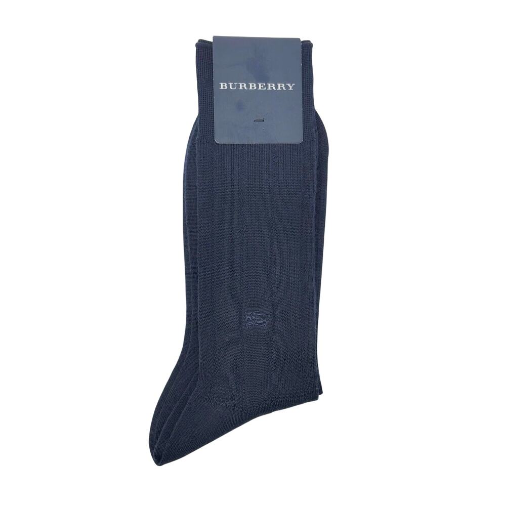 Burberry Navy Blue Dress Socks